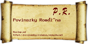 Povinszky Romána névjegykártya